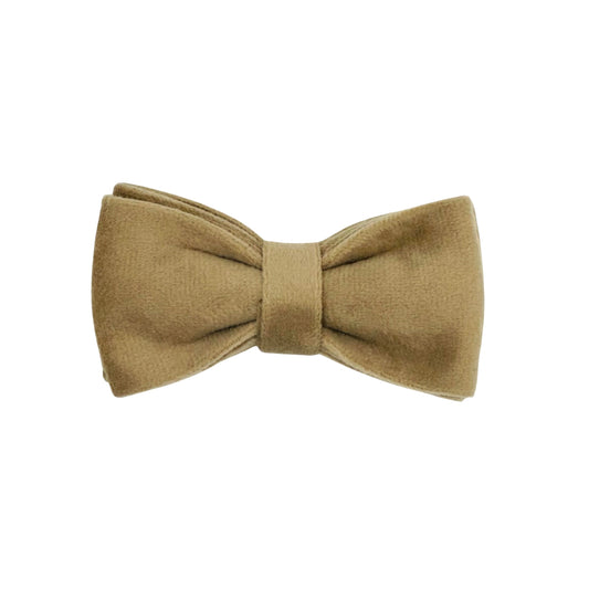 Taupe Velvet Cat Bow Tie