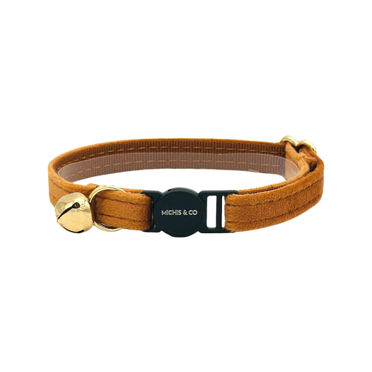 Caramel Velvet Cat Collar