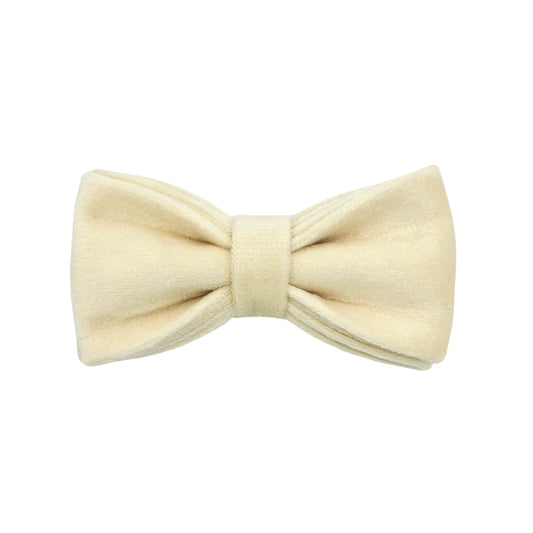 Cream Velvet Cat Bow Tie