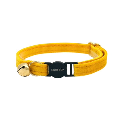 Yellow Velvet Cat Collar