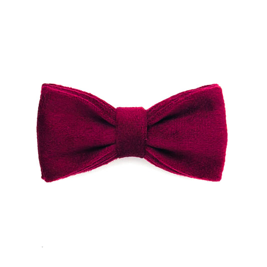 Burgundy Velvet Cat Bow Tie