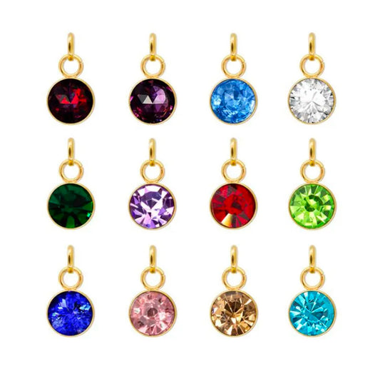 Pet Collar Rhinestone Birthstone Charm