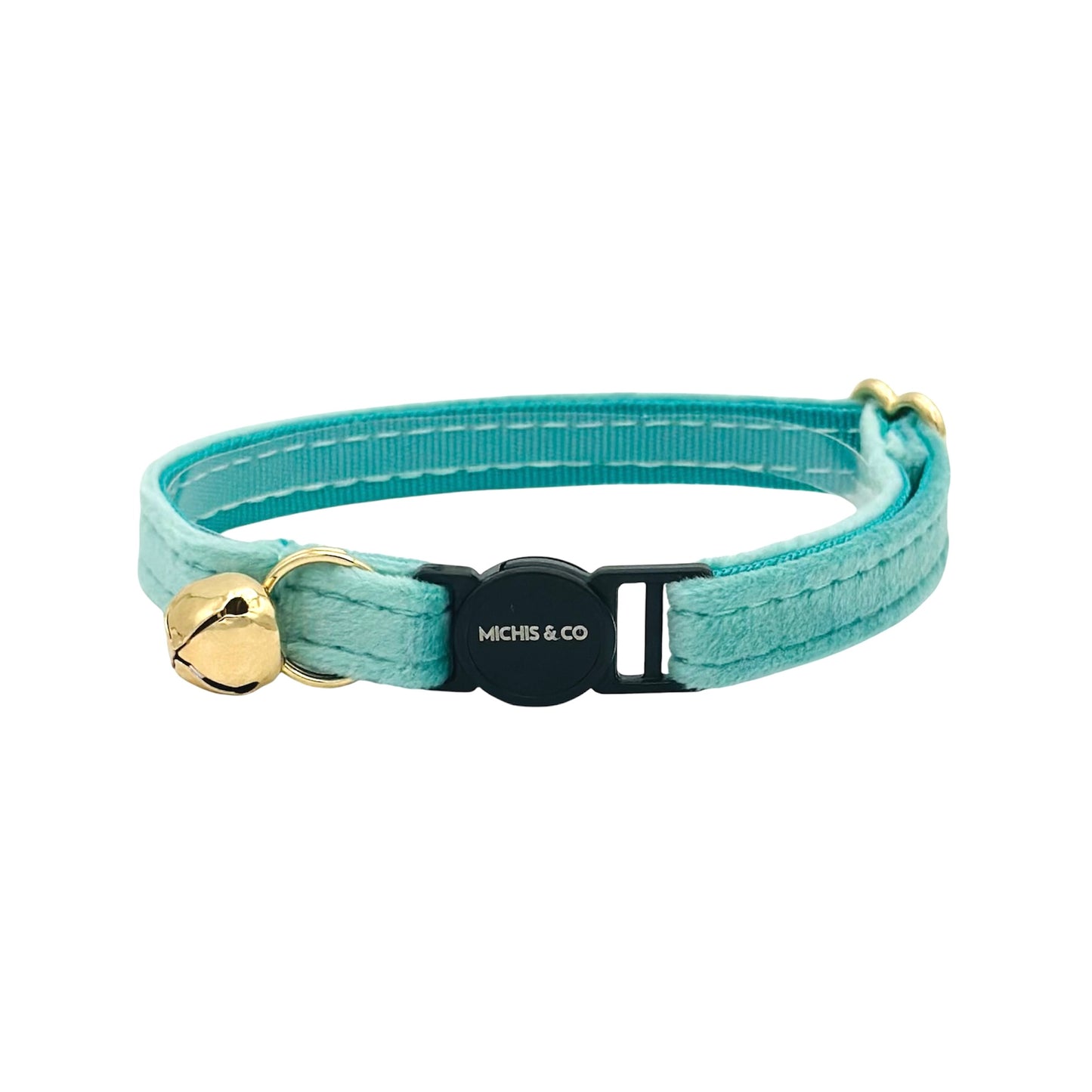 Lake Blue Velvet Cat Collar