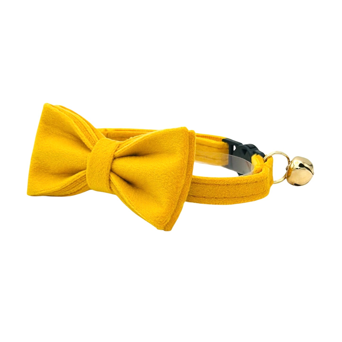 Yellow Velvet Cat Collar