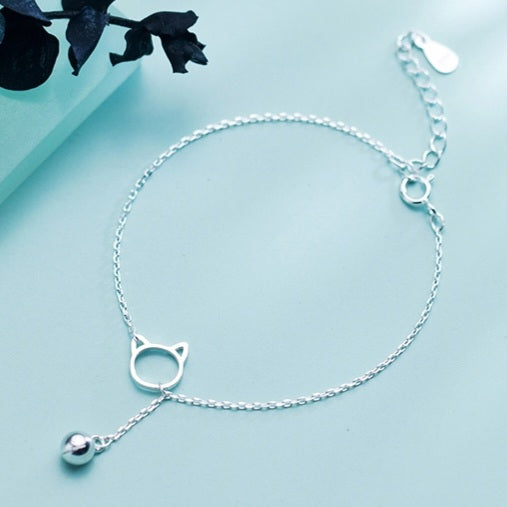 Sterling Silver Cat Bracelet